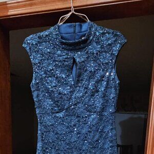 Knee length Blue Dress